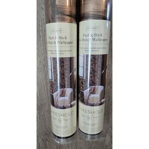 Threshold Peel Stick No Match Wallpaper Aged Gold Black Abstract  (2 pack)